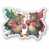 Sticker Drôle Bull et ours (Devant)