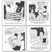 Sticker Drôle Caricature de Noël plaisanteries comme autoc (Devant)