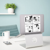 Sticker Drôle Caricature de Noël plaisanteries comme autoc (Ordinateur portable sur le bureau)