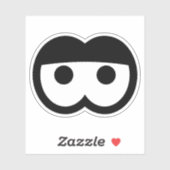Sticker Drôle Cartoon Sleepy Vinyl Eyeball (Feuille)