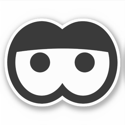 Sticker Drôle Cartoon Sleepy Vinyl Eyeball (Devant)