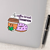 Sticker Drôle Champion de pause café