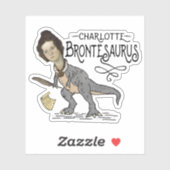 Sticker Drôle Charlotte Bronte Saurus Dinosaur Lecteur de  (Feuille)