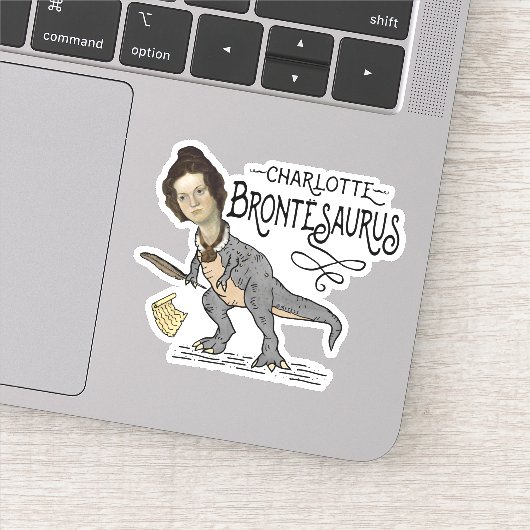 Sticker Drôle Charlotte Bronte Saurus Dinosaur Lecteur de  (Détail)