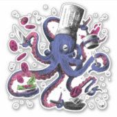 Sticker Drôle Chef Octopus (Devant)