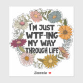 Sticker Drôle Citation Vie Dit Maman Papa Parenthood (Feuille)