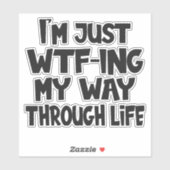 Sticker Drôle Citation Vie Dit Maman Papa Parenthood (Feuille)