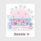 Sticker Drôle couturier couture matelas couture (Feuille)