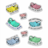 Sticker Drôle crocs citations stickerspack (Devant)
