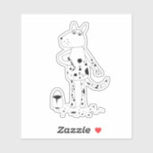 Sticker Drôle Dalmatien (Feuille)