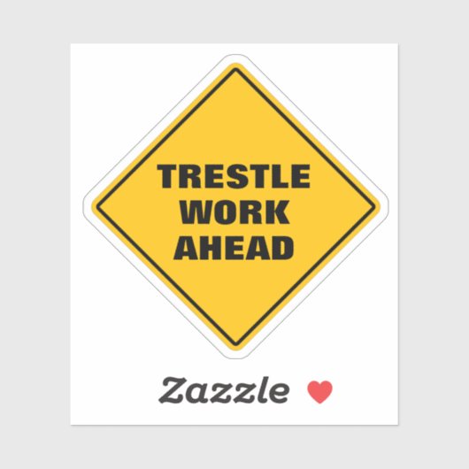 Sticker Drôle de chevalet jaune à travailler sur le pannea (Feuille)