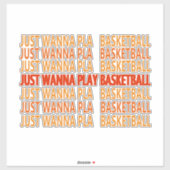 Sticker Drôle de dire à propos du joueur de basket (Feuille)