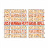 Sticker Drôle de dire à propos du joueur de basket (Devant)