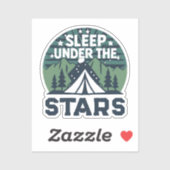 Sticker Drôle de dire de camping (Feuille)