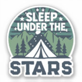 Sticker Drôle de dire de camping (Recto)