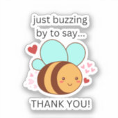 Sticker Drôle De Fouiller Juste En Disant Merci, Mignonne  (Recto)