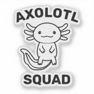 Sticker Drôle de groupe d'Axolotls mignons Fête modifiable