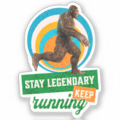 Sticker Drôle de motivation de course de Bigfoot (Recto)