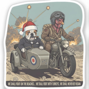 Sticker Drôle de Noël anti végan britannique