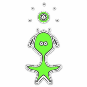 Sticker Drôle de Petit Mec (Vert)