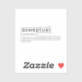 Sticker Drôle définition de dictionnaire de rameurs aswept (Feuille)