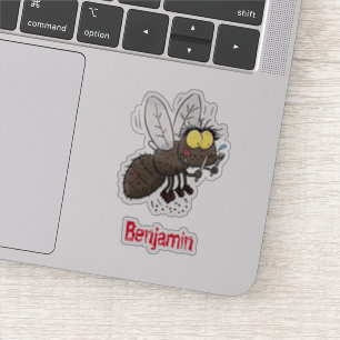 Sticker Drôle dessin animé d'insecte de la mouche à cheval