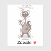 Sticker Drôle dessin animé en toile (Feuille)