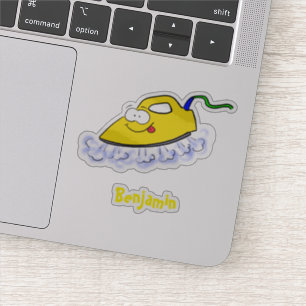 Sticker Drôle dessin animé linge de fer