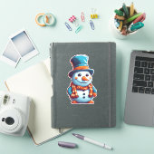 Sticker Drôle dessin animé Snowman (Couverture iPad)