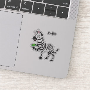 Sticker Drôle dessin animé zèbre