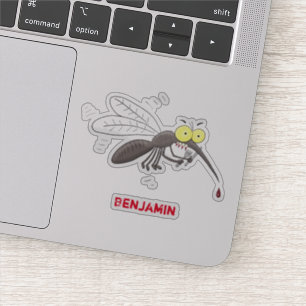 Sticker Drôle dessin d'insecte moustique
