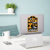 Sticker Drôle do-it-yourself réparer la réparation (Ordinateur portable sur le bureau)