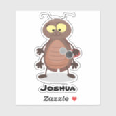 Sticker Drôle drôle de personnage de dessin animé de cafar (Feuille)