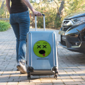 Sticker Drôle Emoticon Malade Emoji Visage Jaune Ajouter N (Valise Insitu)