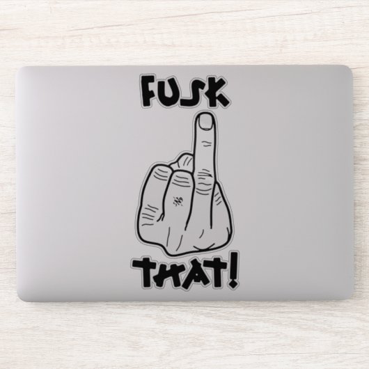 Sticker Drôle expression de frustration (fausse f-bombe) v (Ordinateur)