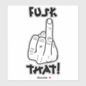 Sticker Drôle expression de frustration (fausse f-bombe) v (Feuille)