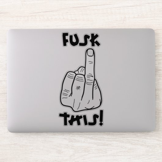 Sticker Drôle expression de frustration (fausse f-bombe) v (Ordinateur)