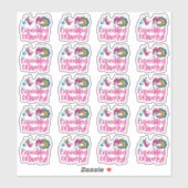Sticker Drôle Farny Unicorn livraison accélérée (Feuille)
