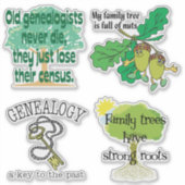 Sticker Drôle Généalogie dit Vinyl (Devant)