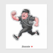 Sticker Drôle homme de course (Feuille)