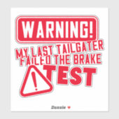 Sticker Drôle Humour voiture de conduite moderne Typograph (Feuille)