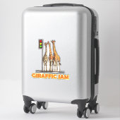 Sticker Drôle Jam de la Giraffe de Pun (Sur valise)