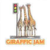 Sticker Drôle Jam de la Giraffe de Pun (Devant)