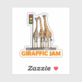 Sticker Drôle Jam de la Giraffe de Pun (Feuille)
