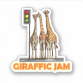 Sticker Drôle Jam de la Giraffe de Pun (Devant)