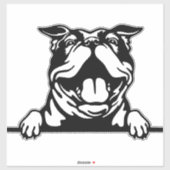 Sticker Drôle joyeux Bulldog (Feuille)