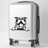 Sticker Drôle joyeux Bulldog (Sur valise)