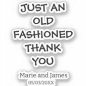 Sticker Drôle juste un vieux mode merci d'ajouter un nom (Recto)