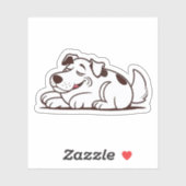 Sticker Drôle Lazy Chig Design (Feuille)