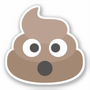 Sticker Drôle mignon Poop Emoji